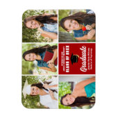 Magnet Flexible Red Graduate Photo Collage Custom 2023 Graduation (Vertical)