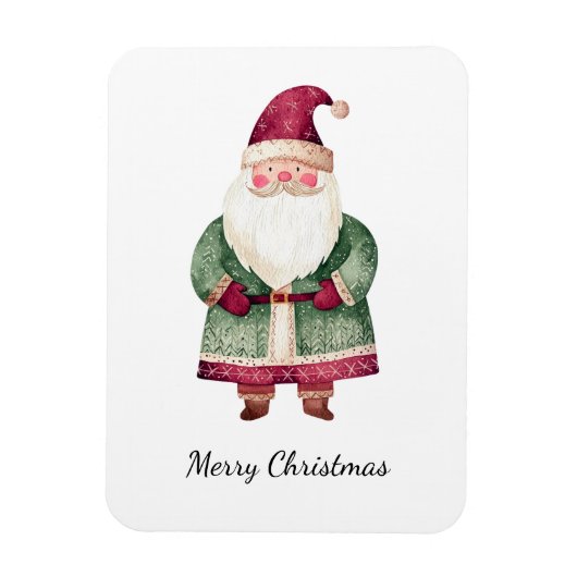 Magnet Flexible Red Green Christmas Santa Claus (Vertical)