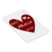 Magnet Flexible Red Heart Best Abuela Ever Dons (Côté Droit)