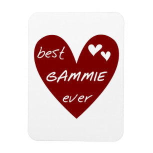 Magnet Flexible Red Heart Best Gammie Ever Cadeaux