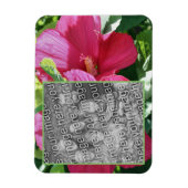 Magnet Flexible Red Hibiscus Flower Frame Ajouter Votre Photo (Vertical)