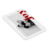 Magnet Flexible Red Joy Bold Typographie Photo moderne Noël (Côté Droit)