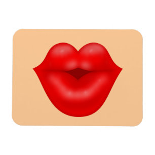 Magnet Flexible Red lips big kiss