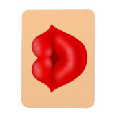 Magnet Flexible Red lips big kiss (Vertical)