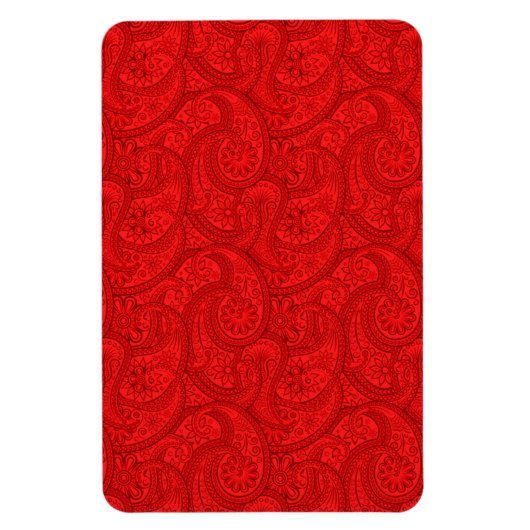 Magnet Flexible Red Paisley (Vertical)