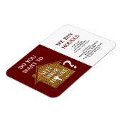 Magnet Flexible Red Realtor NOUS ACHETONS DES MAISONS (Côté Gauche)