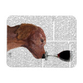 Magnet Flexible Red Setter Chien Au Vin (Horizontal)