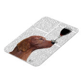 Magnet Flexible Red Setter Chien Au Vin (Côté Gauche)