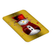 Magnet Flexible Red Snowmen en or (Côté Droit)