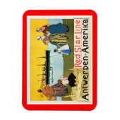 Magnet Flexible Red Star Line ~ Antwerpen-Amerika (Vertical)