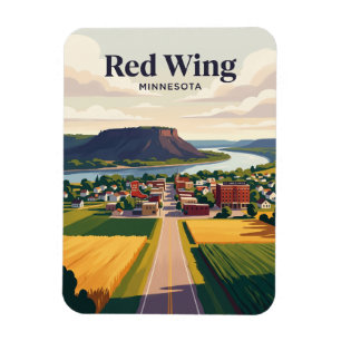 Magnet Flexible Red Wing USA