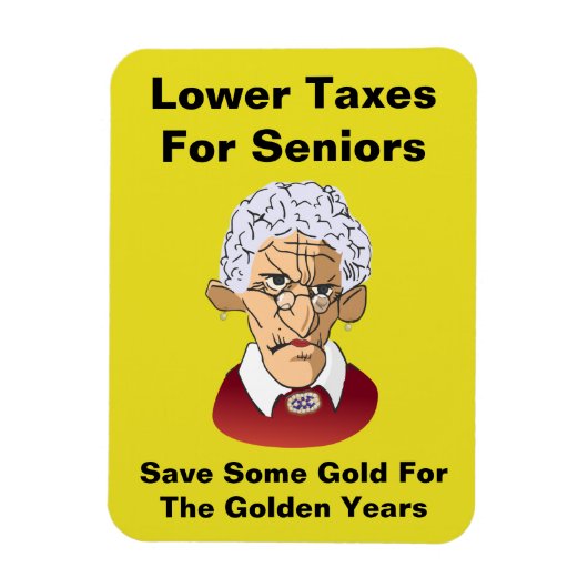 Magnet Flexible Réduction Des Impôts Pour Les Personnes Âgées (Vertical)