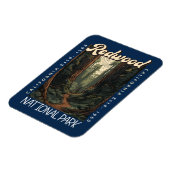 Magnet Flexible Redwood National Park Retro perturbé (Côté Gauche)