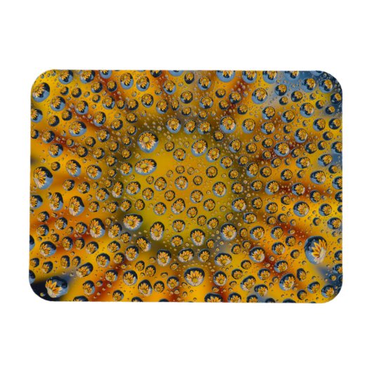 Magnet Flexible Reflet de goutte de rosée sur une fleur, Crescent (Horizontal)