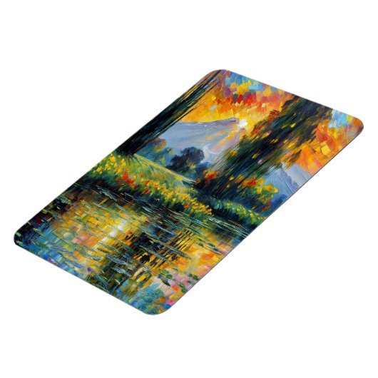 Magnet Flexible Reflet du coucher du soleil Impressionnisme paysag (Côté Gauche)