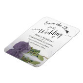 Magnet Flexible Refléter Dusty Purple Mariage Rose Enregistrer la  (Côté Gauche)