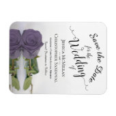 Magnet Flexible Refléter Dusty Purple Mariage Rose Enregistrer la (Horizontal)