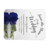 Magnet Flexible Refléter Marine Blue Rose Mariage Enregistrer la d (Horizontal)