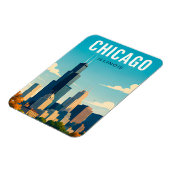 Magnet Flexible Reflets de l'horizon de Chicago (Côté Gauche)