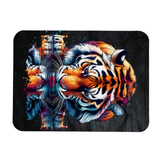 Magnet Flexible Réflexion de l'eau potable tigre (Horizontal)