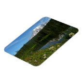 Magnet Flexible Réflexion du lac Rainier avec Fleurs sauvages (Côté Gauche)