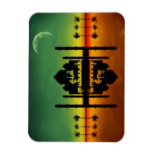 Magnet Flexible Réflexion nocturne de l'Aïd Moubarak (Vertical)