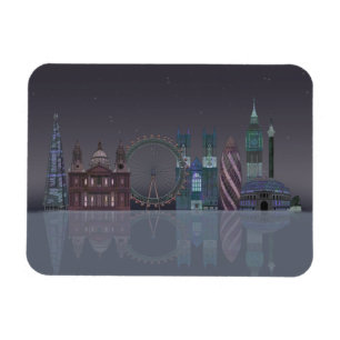 Magnet Flexible Réflexions de nuit d'horizon de Londres