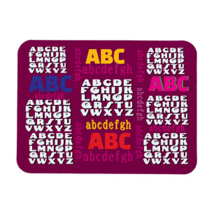 Magnet Flexible Réfrigérateur à vin Arc-en-ciel Alphabet