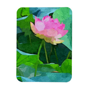 Magnet Flexible Réfrigérateur Aimant rose Lotus Abstrait