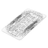 Magnet Flexible Réfrigérateur de règle d'or anglais (Côté Gauche)