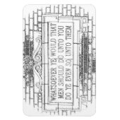 Magnet Flexible Réfrigérateur de règle d'or anglais (Vertical)