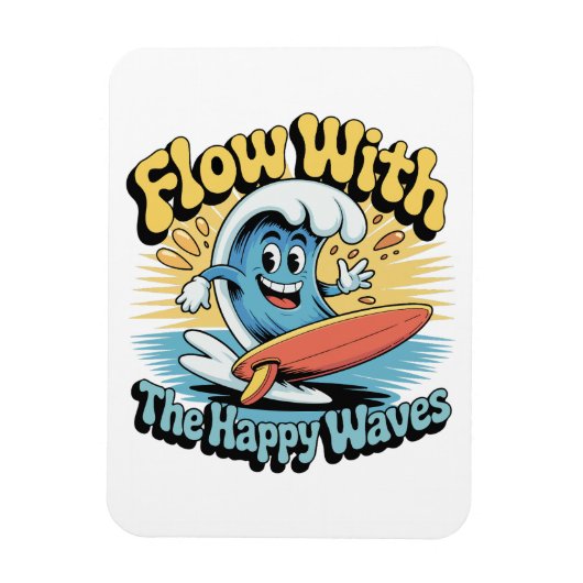 Magnet Flexible Réfrigérateur Flow With The Happy Waves (Vertical)