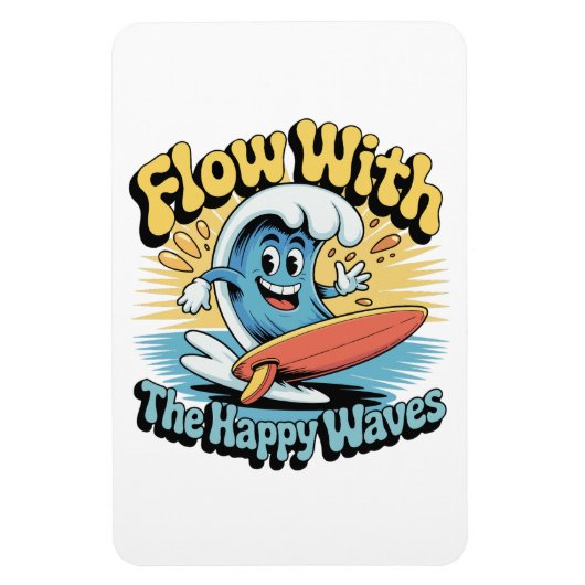 Magnet Flexible Réfrigérateur Flow With The Happy Waves (Vertical)