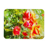 Magnet Flexible Réfrigérateur - Roses orange (Horizontal)