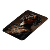 Magnet Flexible Regal Dachshund en uniforme militaire napoléonien (Côté Gauche)