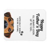 Magnet Flexible Regardez Vers Vous Fête des pères Drôle De L'Aiman (Horizontal)