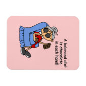 Magnet Flexible Régime équilibré de chocolat (Horizontal)