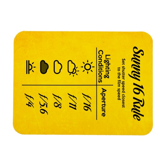 Magnet Flexible Règle Sunny 16 (Horizontal)