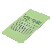 Magnet Flexible Règlement irlandais (Côté Gauche)