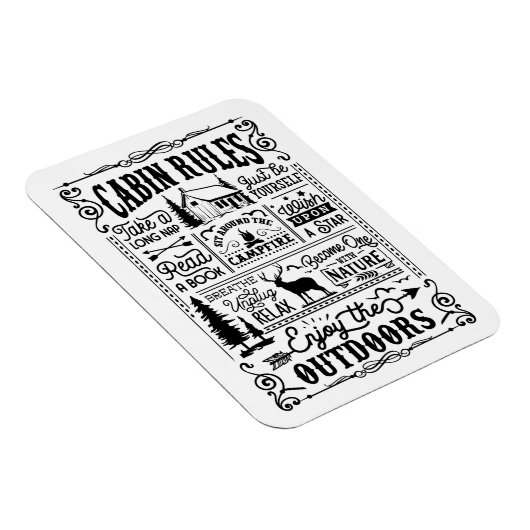 Magnet Flexible Règles cabines noir et blanc (Côté Droit)