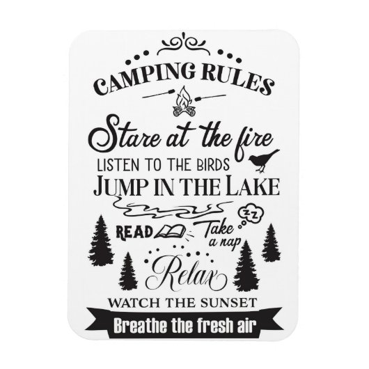 Magnet Flexible Règles de Camping Happy (Vertical)