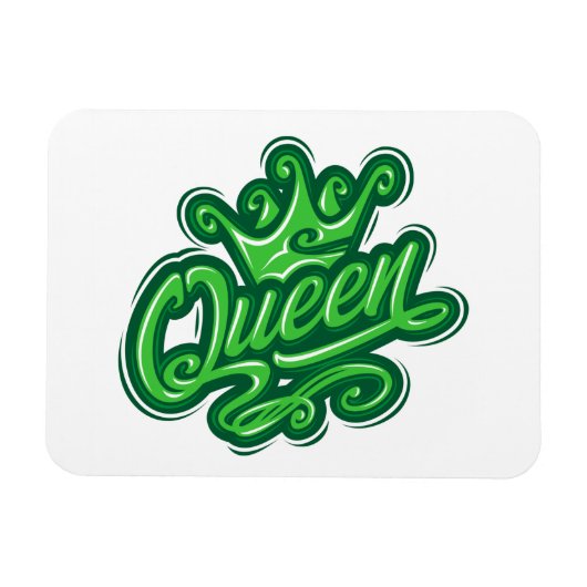 Magnet Flexible Reine avec couronne, conception de la typographie (Horizontal)