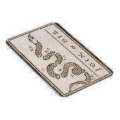 Magnet Flexible Rejoignez ou mourrez Benjamin Franklin Caricature  (Côté Droit)