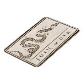 Magnet Flexible Rejoignez ou mourrez Benjamin Franklin Caricature  (Côté Gauche)