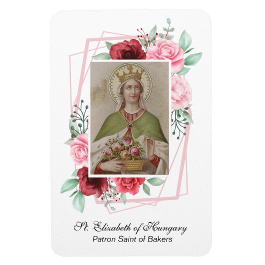 Magnet Flexible Religieux Sainte-Elisabeth de Hongrie Patron Baker (Vertical)