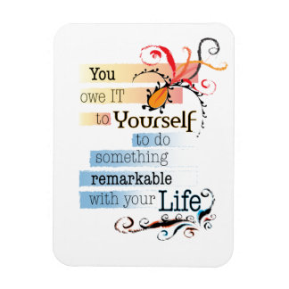 Magnet Flexible Remarquable LIFE Inspirational Citation illustrée