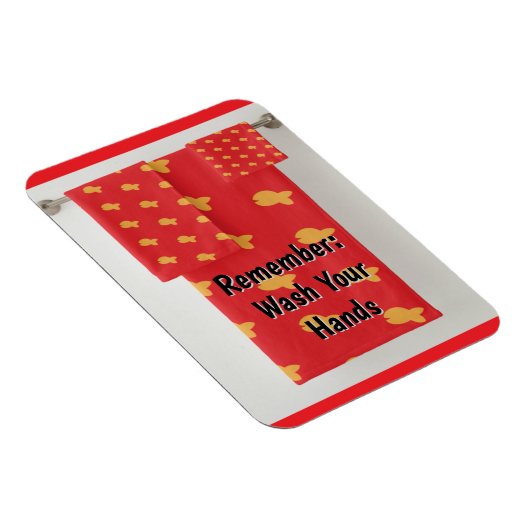 Magnet Flexible Remember: Wash Your Hands Refrigerator  (Côté Droit)