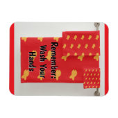 Magnet Flexible Remember: Wash Your Hands Refrigerator  (Horizontal)