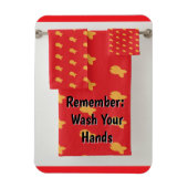Magnet Flexible Remember: Wash Your Hands Refrigerator (Vertical)