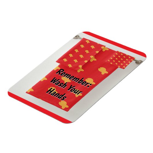 Magnet Flexible Remember: Wash Your Hands Refrigerator  (Côté Gauche)